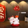 Lindo Gato de la Suerte Decoración de Entrada Oficina Sala de Estar Escritorio Adornos Decoración del Hogar Regalo de Inauguración de Casa