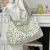 Bolso de Hombro de Terciopelo Estilo Coreano, Bolso Tote Moderno y Versátil, Nuevo Modelo 2025, Bolso de Lona con Estampado de Leopardo de Gran Capacidad para Viajes Diarios