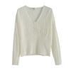 Suéter de Punto Hueco con Perlas y Flores Zhengqite Ropa/Moda Femenina Capa Base