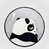 Alfombra Redonda Linda de Panda para Habitación Infantil, Dormitorio, Mesita de Noche, Alfombra de Cachemira Sintética, Alfombrilla de Felpa de Invierno para Zona de Lectura, Alfombrilla para Pies Fríos