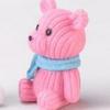 Micro Paisagem Cachecol Criativo de Desenho Animado Urso de Lã Material DIY Artesanato em PVC Acessórios de Decoração Pequenos Enfeites de Mesa