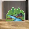 Jardim de Infância Placa KT Arbustos de Flores Pastagens Casas Florestas Árvores Jardins de Pedras Performance de Brincadeira Infantil Cenário Adereços