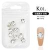 Arte de uñas K9 joyería taladro transparente corazón torcido taladro de hacha gotas de agua cuadrado gordo placa flash diamante blanco super brillante accesorios para usar en uñas al por mayor