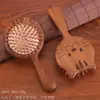 Peine de Masaje de Aire para Meridianos Esponjoso Lindo Personalizado Hecho de Sándalo, Souvenir para Cabello Suave y Cuidado del Cuero Cabelludo
