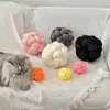 Almohada Tejida con Nudos en Forma de Bola Spandex Decoración para Sala de Estar Sofá Cojín Venta Caliente Transfronteriza Dropshipping