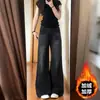 Jeans anchos negros y grises para mujer, nuevo estilo de verano, de tiro alto, corte holgado, talla grande, adelgazantes para cuerpo tipo pera, pantalones de pierna recta