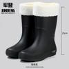2026 Botas de Lluvia para Mujer de Media Caña Moda Transfronteriza Impermeables Antideslizantes Zapatos de Agua Resistentes a la Lluvia Zapatos de Goma Casuales Versátiles Botas de Lluvia para Adultos