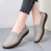 Zapatos Planos Casuales Tipo Frijol Redondos Antideslizantes para Mujer Tallas Grandes Zapatos para Mamá Zapatos Perezosos Slip-on para Mujer