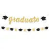 Decoraciones para Fiesta de Nueva Temporada de Graduación Pancarta de Graduado 2026 Guirnalda de Birrete de Doctor Cadena Decoración de Pared de Fondo Venta al por Mayor