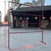Soporte Especial para Linterna Hierro Forjado Rojo 2.2 Metros de Alto Adivinanzas de Linternas Actividad Especial para Centro Comercial