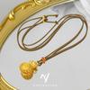 Accesorios para Mujer de Latón Chapado en Oro Collar con Colgante de Ábaco Pequeño Joyería Chapada en Oro Estilo Étnico Collar Clavícula para Mujer