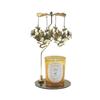 Set de Velas Navideñas con Aroma a Oro y Disco Delgado en Stock del Fabricante con Candelabro de Linterna Giratoria, Regalo Festivo para el Hogar