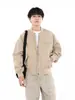 Chamarra con cierre para trabajo transfronterizo con un elegante cuello alto, chamarra tipo beisbolera para hombres y mujeres, top estilo aviador americano para primavera y otoño