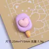 Amor Sorvete Pequeno Brinquedo de Comida Desenho Animado Cola de Creme Acessórios de Resina Artesanais DIY Pacote de Material para Furo de Joia Fivela de Sapato