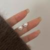 Brincos de Pérola com Diamante de Amor Japonês e Coreano para Mulheres Prata Esterlina Design de Nicho Brincos de Luxo Novos Lançamentos 2024