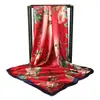 2024 Más Vendido Más Fácil de Combinar 90 Satén Bufanda Cuadrada Grande Bufanda de Satén Estampada al por Mayor Bufanda de Seda Bufanda de Regalo