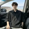 Camisa Polo de Manga Corta con Cuello Americano para Hombre, Nueva Camiseta de Verano 2026 Estilo Boxy, Top de Manga Media de Alta Gama
