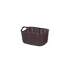 Em estoque cesta de armazenamento trançada de rattan sintético para desktop de plástico sem tampa doméstica dormitório multifuncional cesta de armazenamento para lanches cosméticos