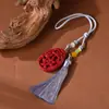 Colgante de Paz de Cinabrio Crudo Adorno para Colgar en el Coche, Arena Dorada Púrpura de Alto Contenido, Sensación Premium para el Año de Nacimiento, Decoración Interior de Coche al por Mayor