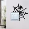 Adesivo de Interruptor de Acrílico para Halloween com Tema de Bruxa, Abóbora, Morcego e Fantasma - Decoração de Feriado - Adesivo de Espelho Autoadesivo