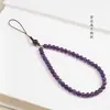 Corrente de Celular de Ametista Natural, Cordão para Celular, Estilo Pulso Estilo Chinês Pen Drive, Bolsa, Câmera, Chaveiro, Cordão Pingente