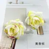Flores de rosa mini simuladas cabezas DIY rosa de seda flor artificial material para pasador de pelo adorno pequeño para fotografía del hogar