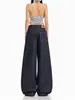 Jeans casuales de pierna ancha estilo retro americano para mujer, versión fina de primavera y otoño 2026, corte holgado, adelgazantes, versátiles, pantalones largos hasta el suelo