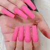 Cross-border Wearable Feminino Nail Art Atacado Simples Médio-retangular Cor Sólida Nail Art Patch Wear Armor Venda por atacado