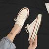 Primavera e verão dos anos 1970 respirável meio reboque nova chegada sapatos de lona simples estilo coreano sapatos preguiçosos sem salto para estudantes do sexo feminino