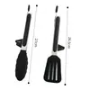 Pinzas de Silicona para Alimentos con Soportes de Pie de 9 Pulgadas 12 Pulgadas, Acero Inoxidable, Resistentes a Altas Temperaturas, Pinzas para Bistec, Pinzas para Pan de Barbacoa, Espátula
