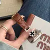 Cadena de Cobre Circonita Trébol de Cuatro Hojas Nácar Correa de Cuero Adecuado para Apple Watch iWatch 12ª Generación 11/10