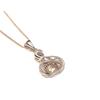 Chapa de oro rosa de 18K collar de joyería de cisne inteligente simple para mujer colgante de clavícula japonés coreano una generación de cabello