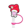 Tapa de Silicona para Popote de Gatito Lindo de Dibujos Animados Transfronteriza, Tapa Antipolvo, Decoración 10mm, Accesorios de Tapa para Popote de Taza de Té con Leche Listos para Usar