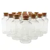 Botella Pequeña de Aceite Esencial Botella de Aromaterapia para Flores Secas Botella de Cristal para Deseos con Tapón de Madera