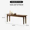 Juego de Mesa y Sillas de Comedor Rectangular Retro de Madera Maciza Estilo Francés y Americano para Apartamentos Pequeños, Mesa de Comedor Rectangular Estilo Antiguo para el Hogar