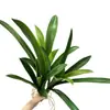 Plantas verdes artificiais, orquídeas pendentes, folhas de orquídea, decorações de micro paisagem, itens decorativos para quartos modelo, decoração macia de piso, plantas falsas