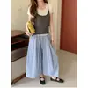 3er Mañana Otoño Nuevo Estilo Petite Cuadros Pierna Ancha Holgados Cropped Casual Pantalones ZY4122