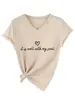 Es muy adecuado para mi sitio independiente de Amazon eBay, ofreciendo una camiseta de manga corta con cuello en V para mujer, cómoda y elegante, para comercio exterior