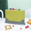 Tabla de cortar de clasificación adecuada para cocina, hogar, tabla de cortar de cuatro piezas, tabla de cortar fruta, suplemento de comida para bebés, tabla de cortar de plástico