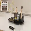 Caixa de Armazenamento Rotativa de Cosméticos de Luxo Doméstico Prateleira de Armazenamento para Produtos de Higiene Pessoal do Banheiro Desktop com Prateleira de Armazenamento em Galho