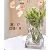Vaso para Casa de Temporada Irregular Criativo Simples de Sentido Avançado Vidro Transparente Decoração de Ornamentos para Arranjo de Flores de Mesa da Sala de Estar para Elevar Água