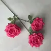 Rosa blanca rizada flor artificial sala de bodas camino plomo fondo pared decoración flor transfronterizo arco boda flor artificial