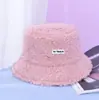 Sombrero de pescador de lana de cordero de celebridad en línea para mujer invierno Teddy felpa sombrero de lana de cordero otoño e invierno estilo coreano versátil lindo sombrero de cubo moda