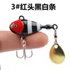 Aleación de Zinc Submarino Vib Impreso en 3D Largo Alcance Spinning Torbellino Spinner Vibratorio Mini Señuelo Cebo