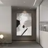 Galeria de Arte Qiao Jia Pintura Decorativa para Sala de Estar Minimalista, Arte de Parede Abstrato Pintado com Spray, Arte de Parede de Fundo para Sofá de Alto Padrão para Sala de Estar