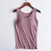 Camiseta deportiva modal transfronteriza para mujer, con tirantes anchos, sin varillas y con copas incorporadas, adecuada para yoga, fitness y como prenda interior.