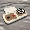 Funda linda de Oso Caqui para teléfono adecuada para iPhone 16, 17, 14 Pro Max, modelo nuevo creativo y único para 13 mini