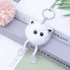 Orejas de Gato Suaves y Lindas Ojos Grandes Bola de Pelo Colgante Colgante Pequeño para Regalo Llavero Accesorios Gatito Lindo Peluche Colgante de Regalo