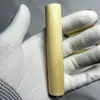 Pieza de Mango de Bambú de Jade Sólido con Material de Cristal Amarillo, Grabado Dorado, Arte de Bambú Tallado a Mano, Bambú al por Mayor
