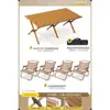 Juego de Mesa y Sillas Mesa de Camping al Aire Libre Mesa Plegable Enrollable Tipo Huevo Mesa de Picnic y Sillas Portátil para Playa Camping